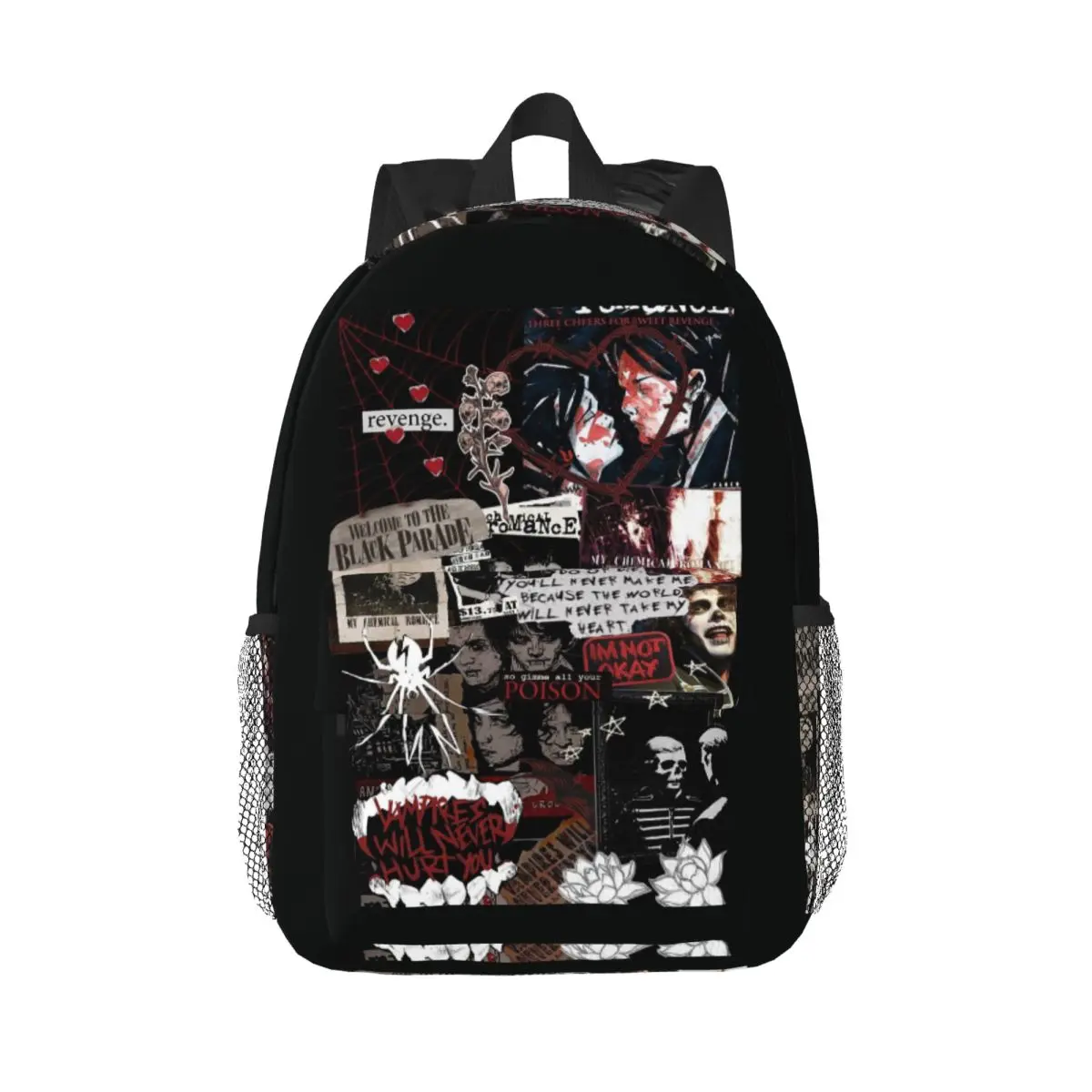 My Chemical Romance Backpack Daypack Large Capacity Boys Girls BookBag Shoulder Bags for Men Women Children School Bag