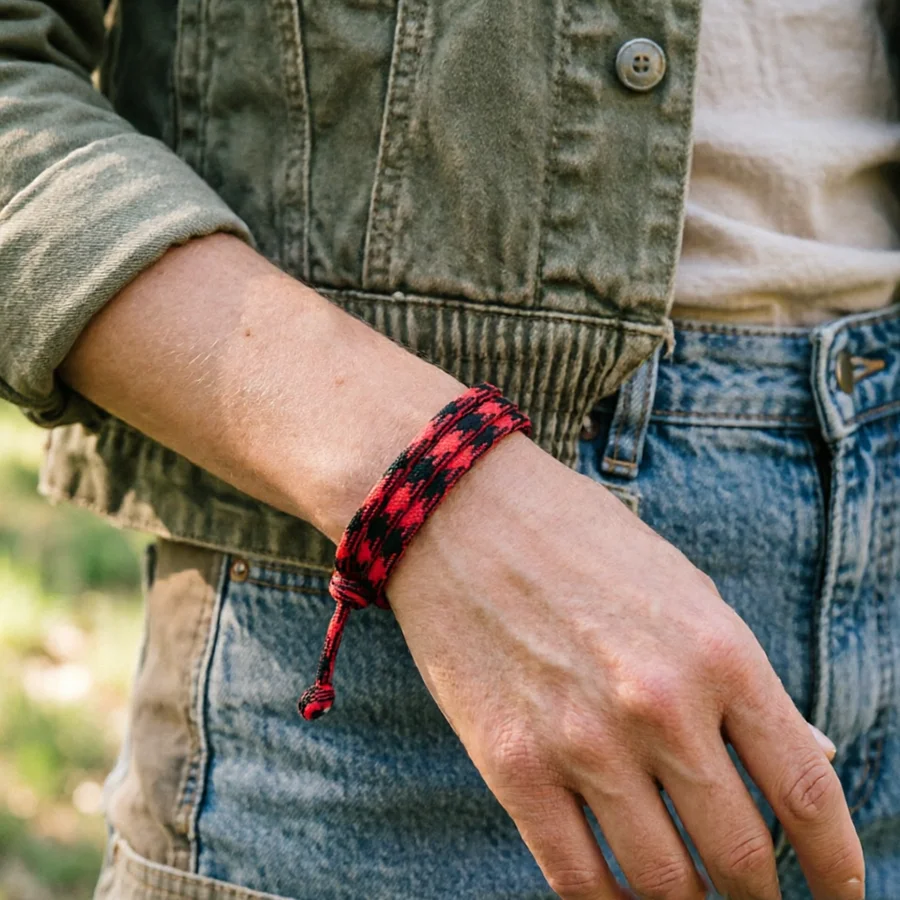 Handmade Multilayer Paracord Bracelet Unisex Sliding Adjustable Weaven 4mm String Braslet Outdoor Sports Casual Couple Jewelry