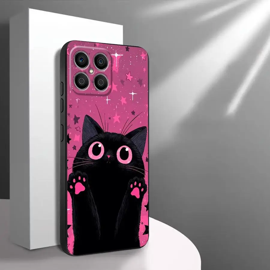 Van Gogh Starry Night Cat Case for Honor 90 8X X9a Magic5Lite X7 X6 X8 200 400 Lite X5b 70 Funda Phone Cover