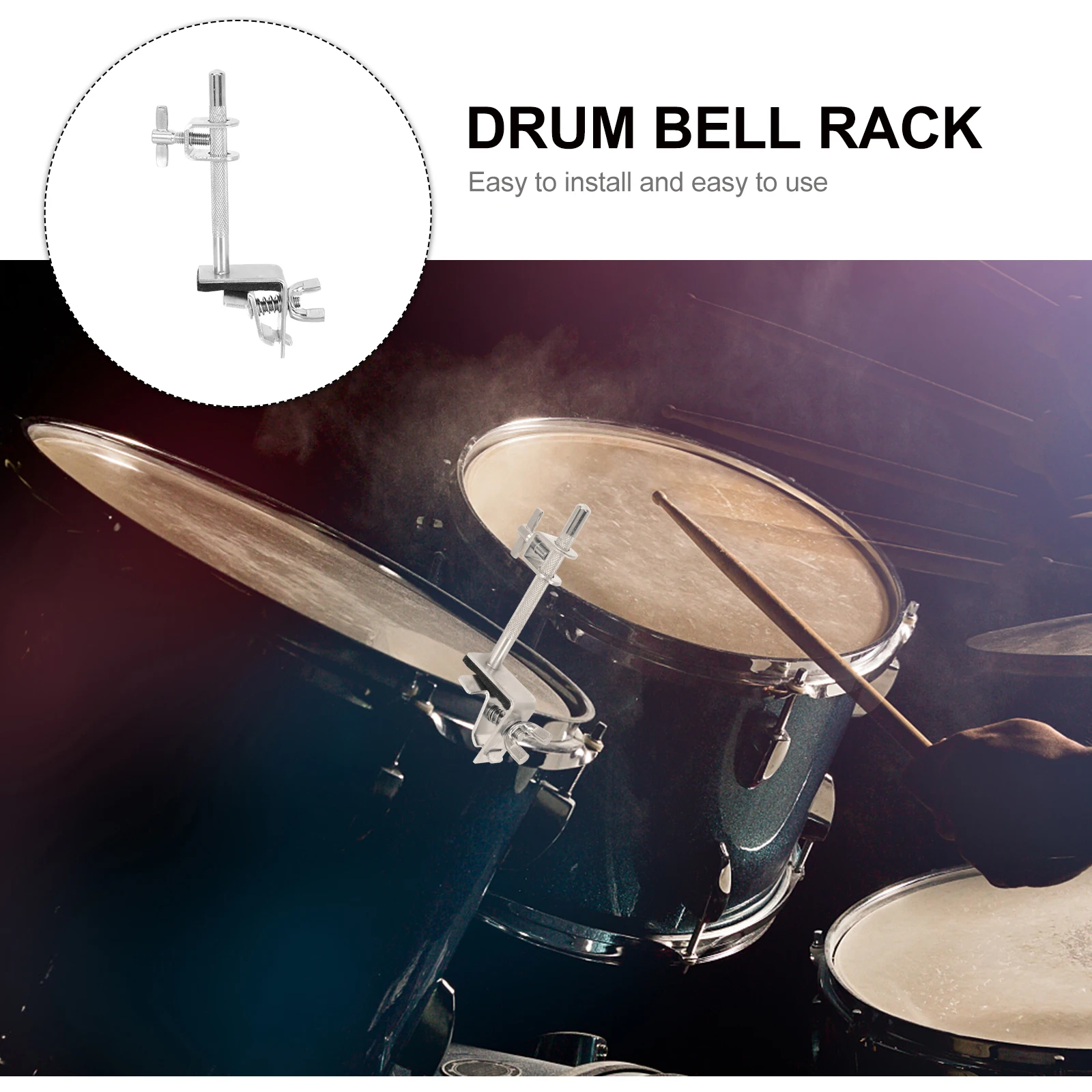 

Cowbell Clip Drum Music Instrument Part Holder Galvanized Steel Clamp for Clipping