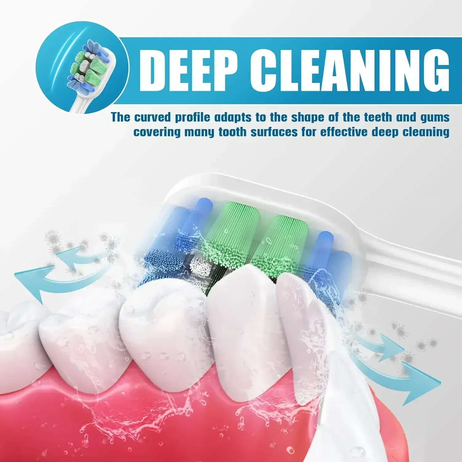 파이 립스 소닉 케어 교체용 칫솔 헤드, H9044/65X, H9054/65X, 4/8/12/16PC