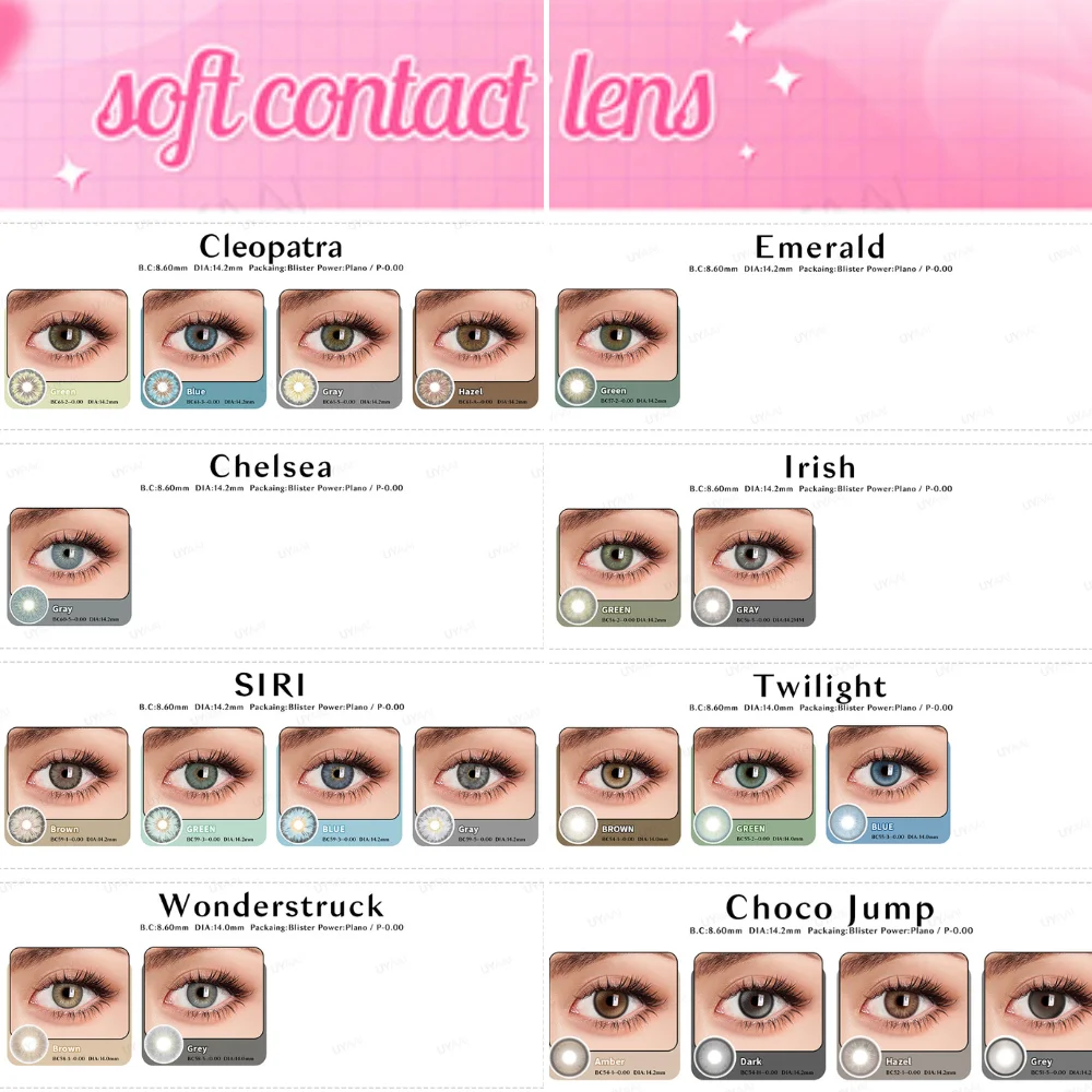 UYAAI 10-100 Paar Großhandel Jahresfarbe Kontaktlinse Make-up Cosplay Linse Halloween für Eye Factory Store Hersteller Lieferant