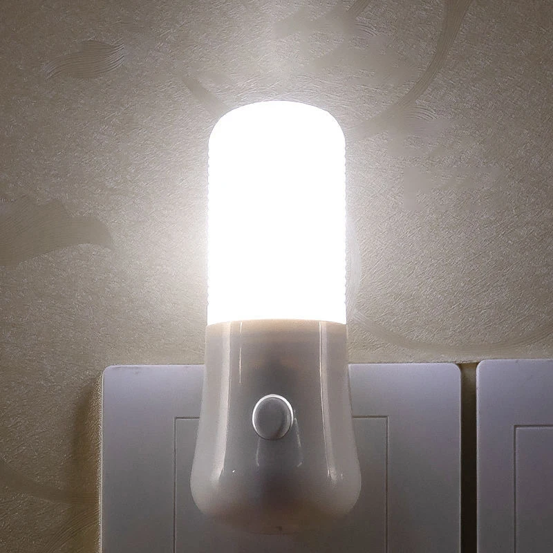 LED Night Lights Baby Feeding Bedside Lamp Lights US Plug Socket Intelligent Energy Saving Night Lighting For Bedroom Corridor