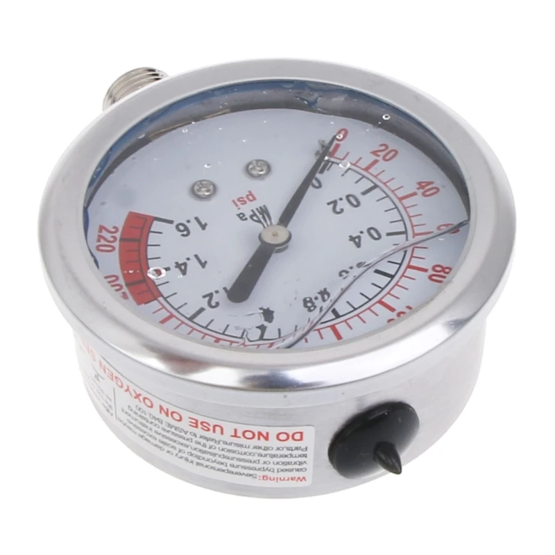 2 in1 Water Purifier Tap Pipes Pressure Gauge Test Meter 0-1.6MPA Anti-vibration