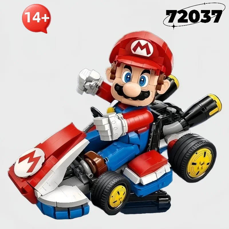 

72037 Набор строительных блоков City Kart -1972 шт. Набор моделей автомобиля для детей и взрослых, игрушка для сборки своими руками для подарков на день рождения, креативный