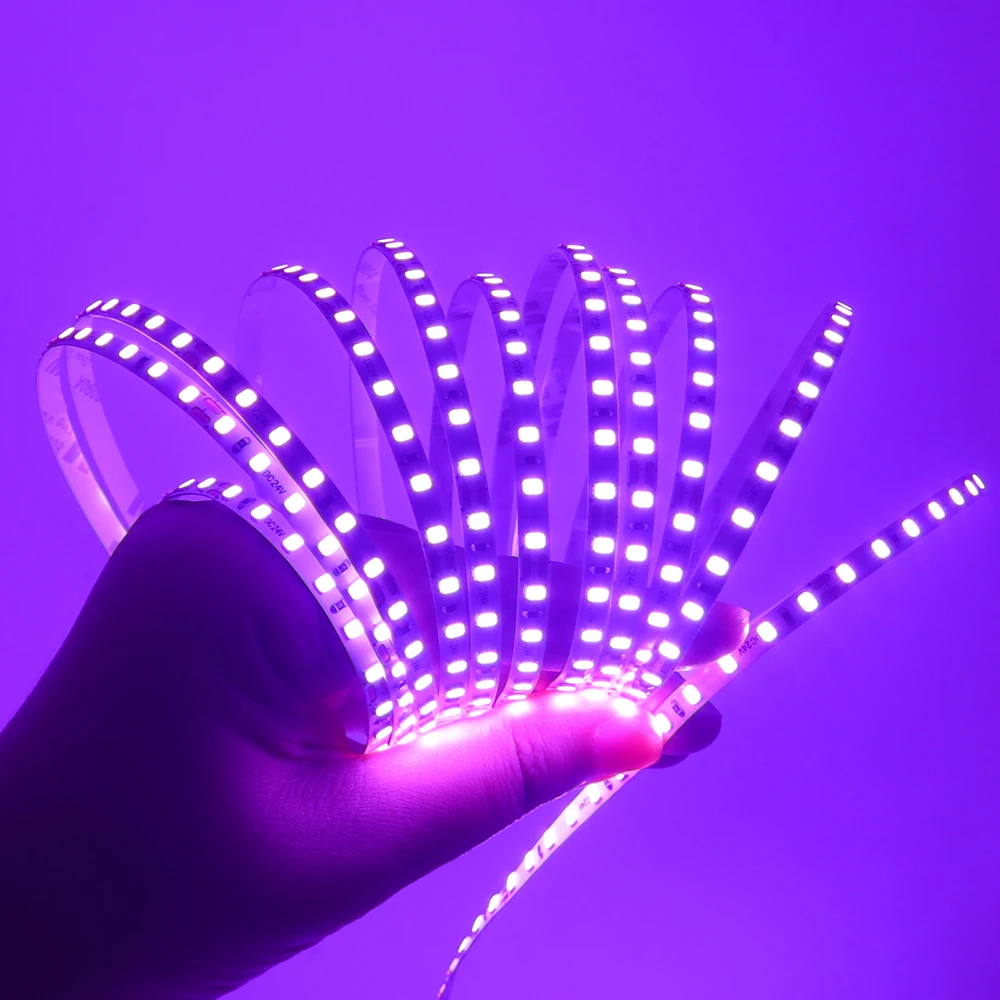 12V 24V 5m 10m LED Strip 5mm 8mm PCB Light 2835 120Leds/m White Red Pink Purple Ice Blue Flexible Tape Backlights for Decoration