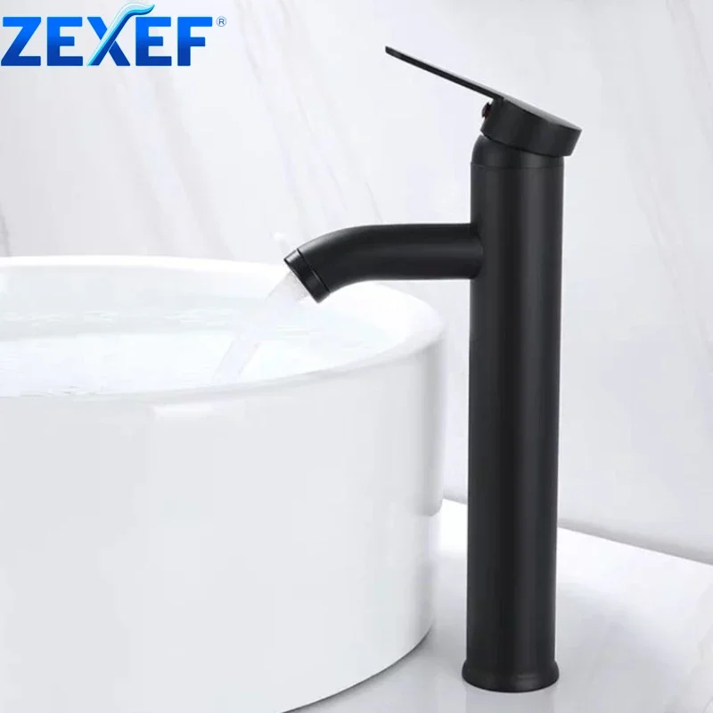 ZEXEF Black Bathroom Faucet Sink Tap Hot and Cold Water Only Basin for Kitchen Special Accessories for Bathroom Accessories