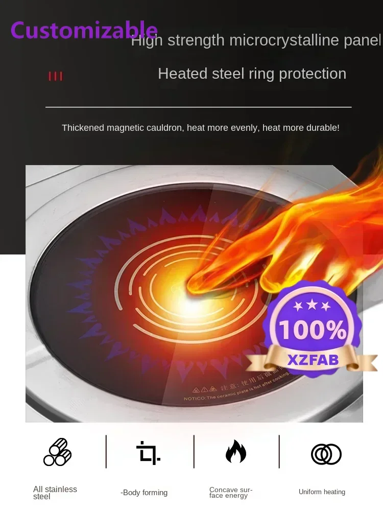 Factory Direct 2026 electromagnetic double-head soup stove High-power Braised meat hanging porridge Eyes cooking soup Electric l