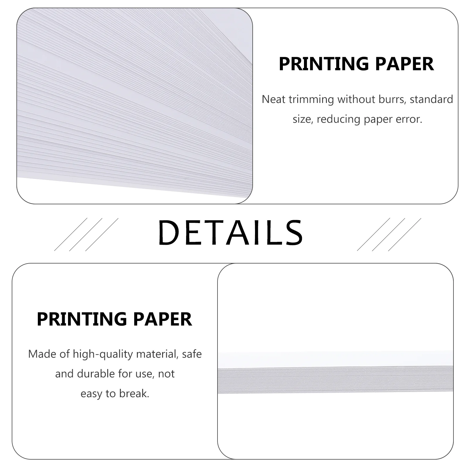 100 Sheets Coated Paper Standard Size Photo A5 High Glossy Papers Printer Digital Color Printing Base Useful