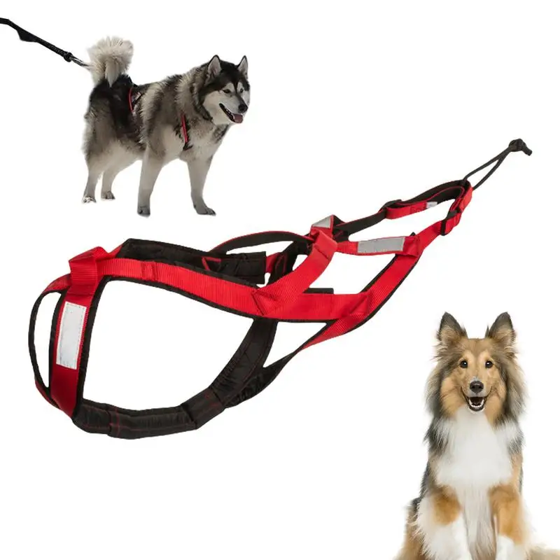 Sled Dog Harness Mushing Harness Puppy Sled Reflective Strap Sled Dog Cart Weighted Harness Sled Pulling Belt Puppy Collars