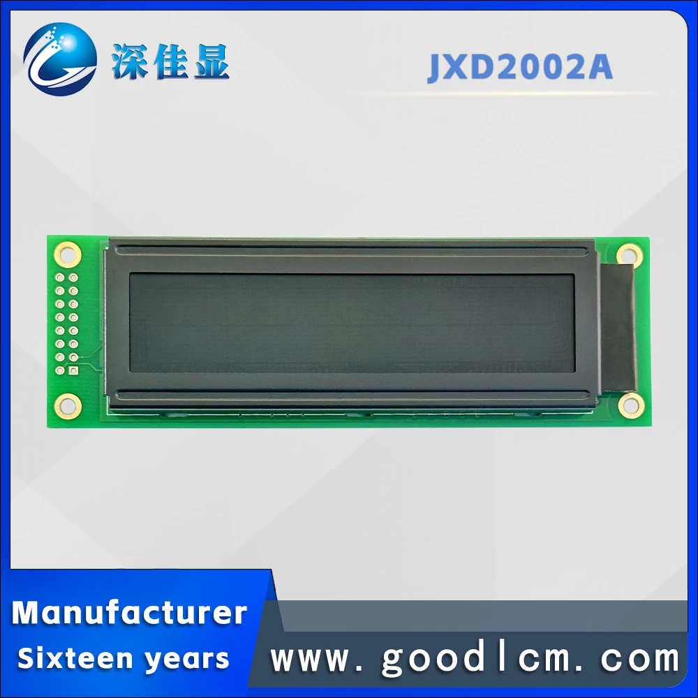 2002A Karakter Lcd Display Module 20 * 02lcm Lcd Module HD44780 Of ST7066 Drive Va Zwarte Achtergrond Groen Tekens