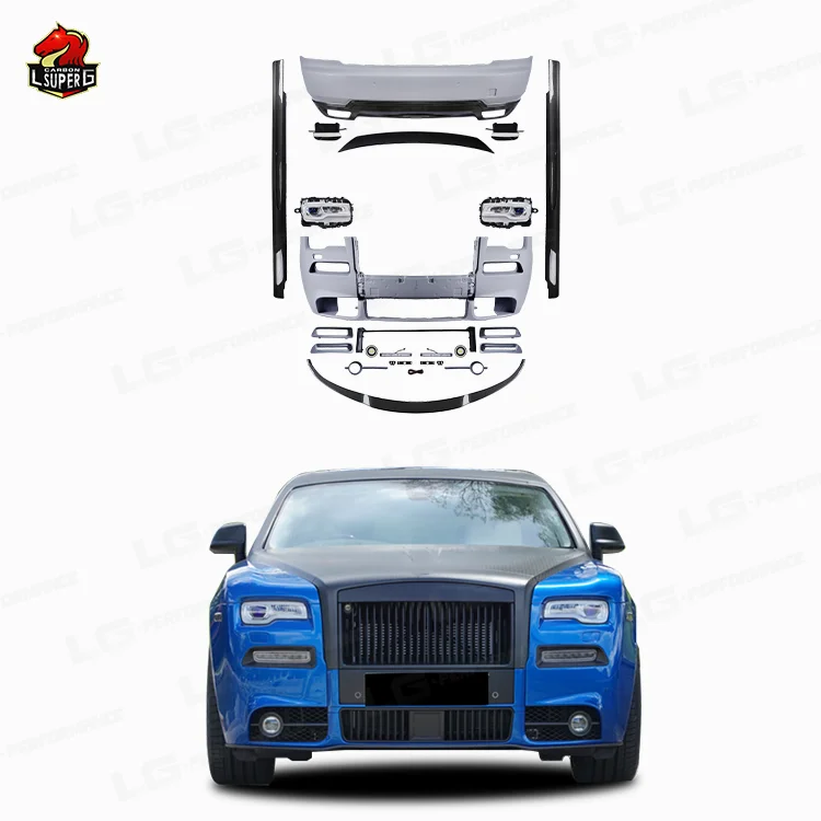 M Style Bodykit For Royce Ghost 1 Generation to 2 generation Front Bumper Lip Rear Bumpers Side Skirts Spoiler Body Kit