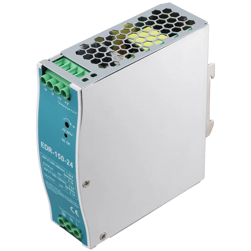 

【Flash-Deal!】EDR-150W-24V 24V 150W Din Rail Power Supply Ac-Dc Driver Voltage Regulator Power Suply 100V-240V