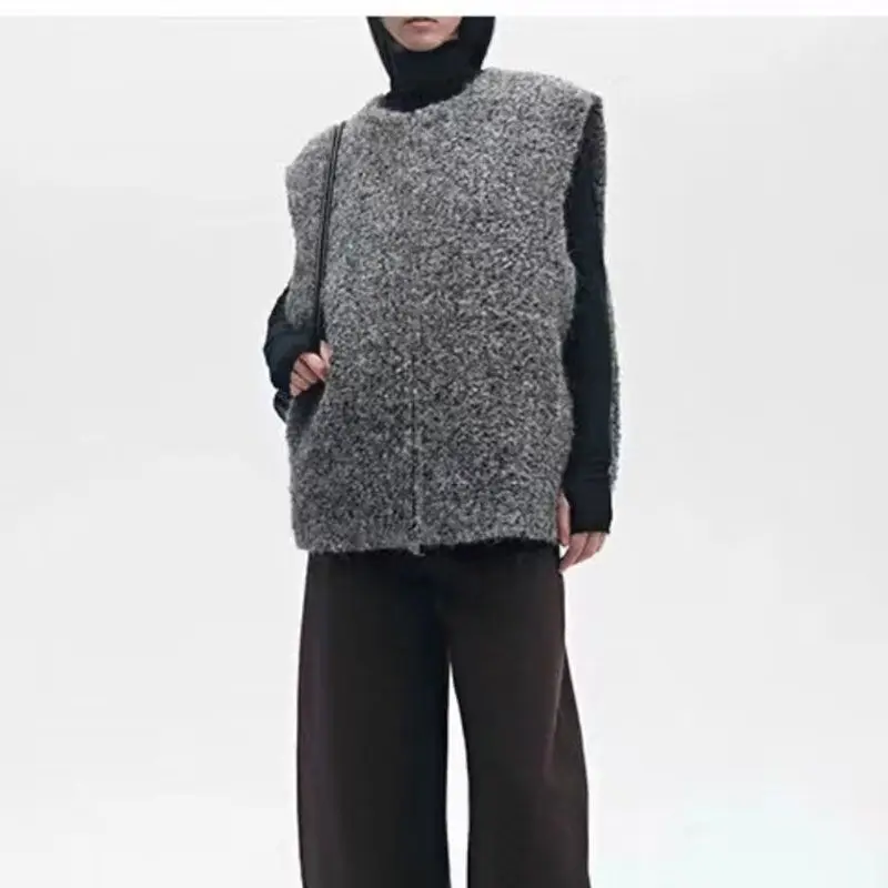 

Vests Waistcoats Thick Womens Vintage Spring Cashmere Slim Fit Urban Minimalist Breathable Softy Cleanfit Gentle Versatile Retro