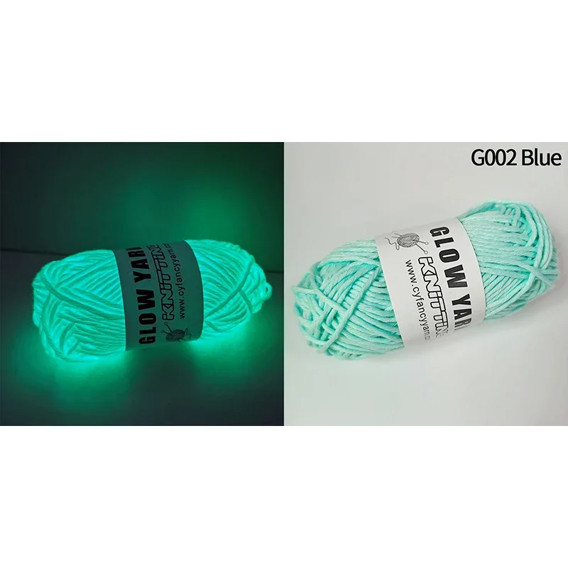 50g/ball Luminous Yarn Thread Glow In The Dark Chunky Yarn Polyester DIY Hand Knitting Craft Glowing Yarn For Sweater Hat Carpet