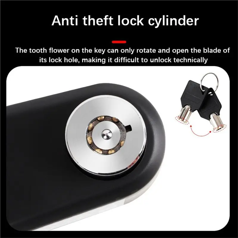 Ac29-Motorcycle Alarm System Loud 110Db Security Alarm Disc Brake Lock Waterproof Wheel Disk Padlock For Moto Motocic - view 3