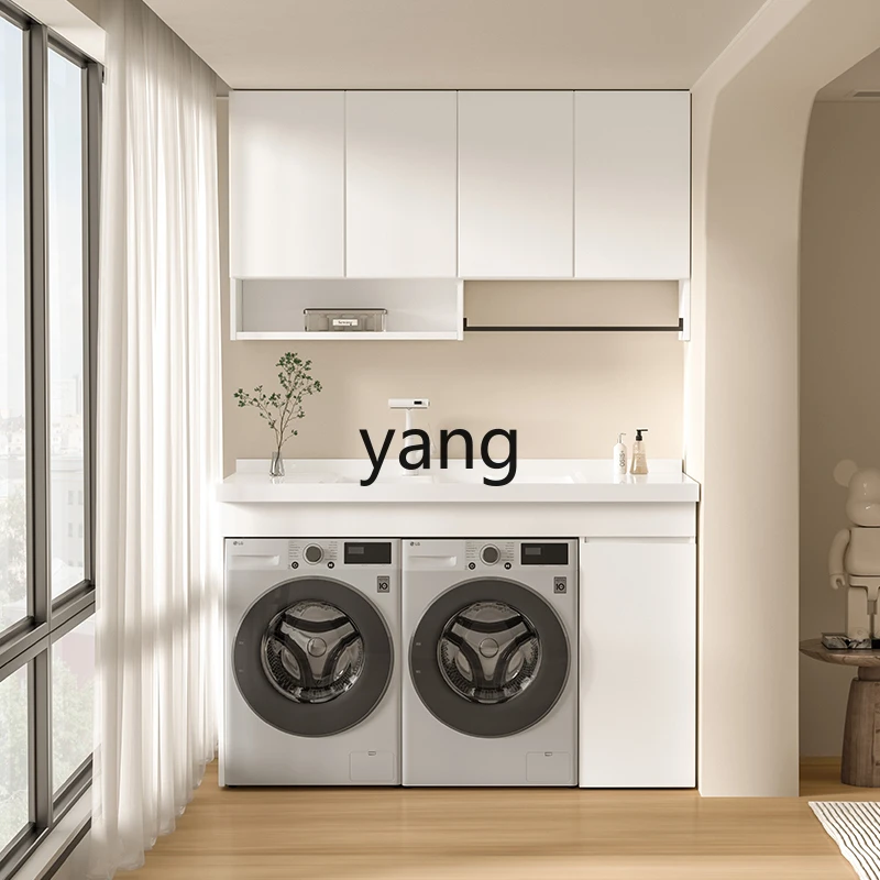 CX all-aluminum honeycomb double washing machine integrated cabinet balcony washer dryer double position laundry cabinet