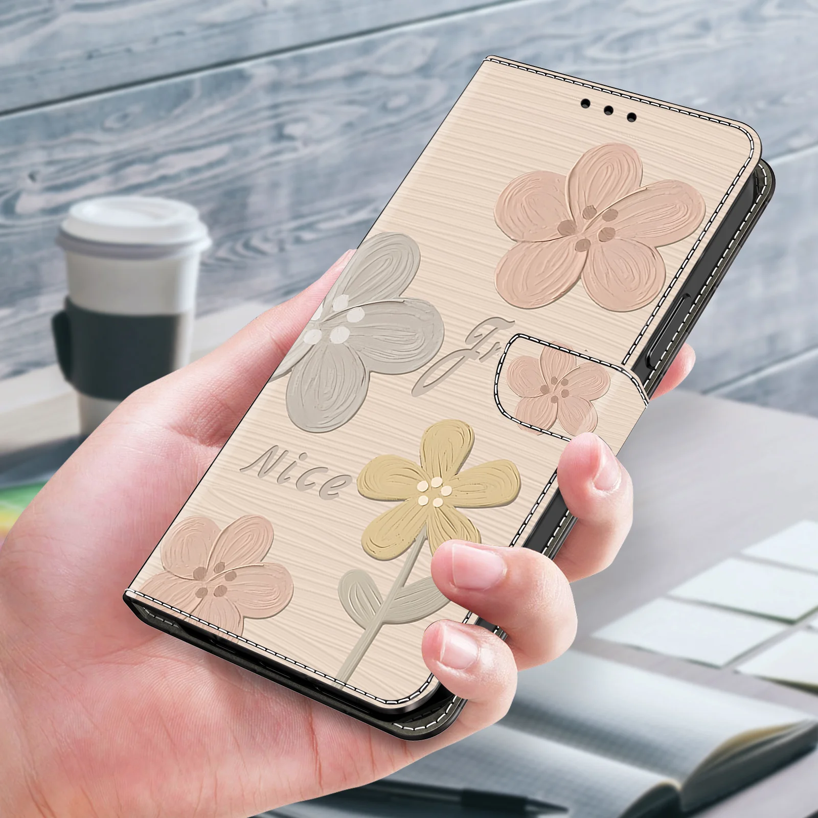 Magnetic Flip Leather Cover For Samsung Galaxy S22 S21 S20 Ultra Plus For Galaxy S21 S20 FE Painting Wallet Case