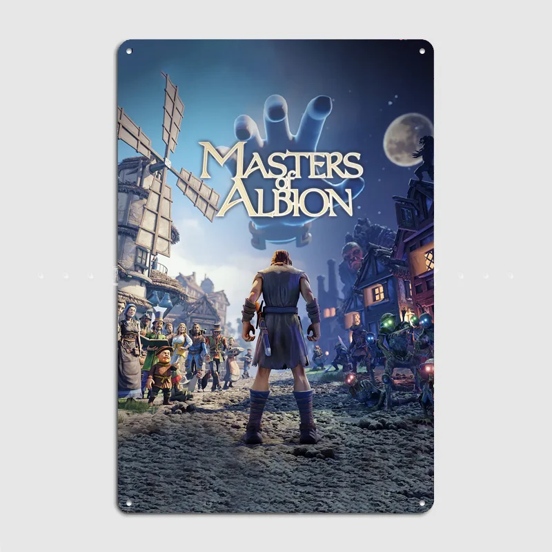Masters of Albion Game Cover Poster Metal Sign Room Decor Wall Custom Bedroom Indoor Home Wall Decor Posters Room Decoration
