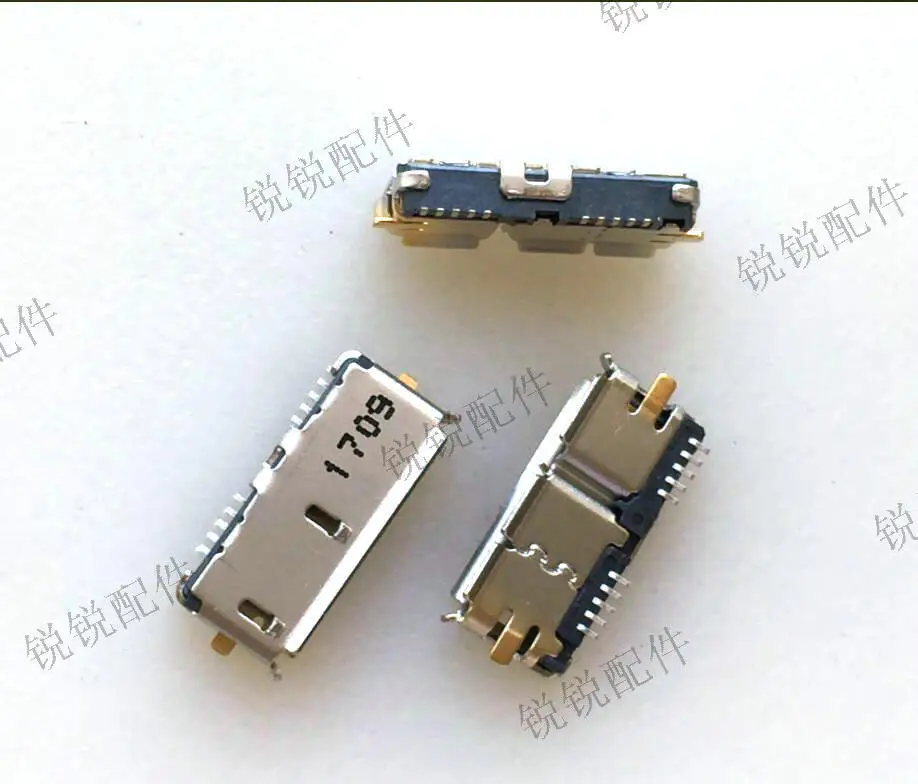 For imported MICRO USB3.0 female seat 10P B type full chip type mobile hard disk interface socket