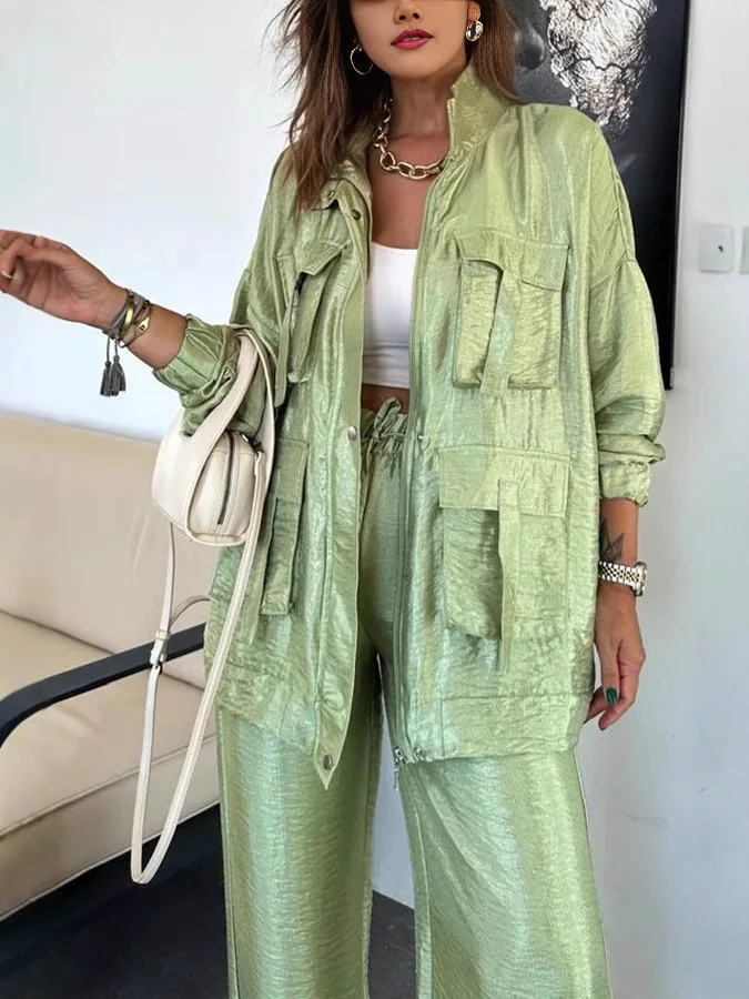 

Biker Jackets Womens Jacket Baggy Fall Blacktweed Stand-Collar Checked Double-Breasted British Style Minimalist College Preppy