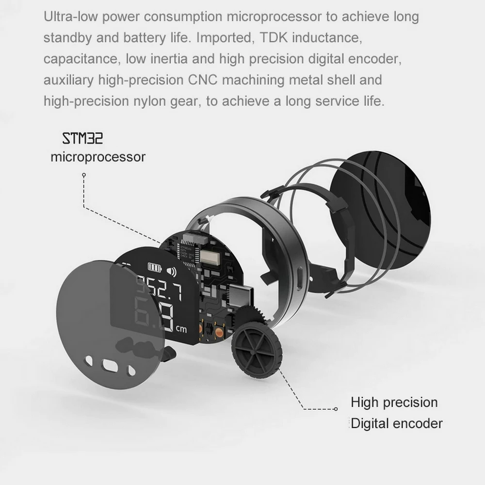 99.99M Draagbare Digitale Elektronische Heerser Afstandsmeter 8 In 1 Multifunctionele Afstandsmeter Arc Curve Volume Meten Gereedschap