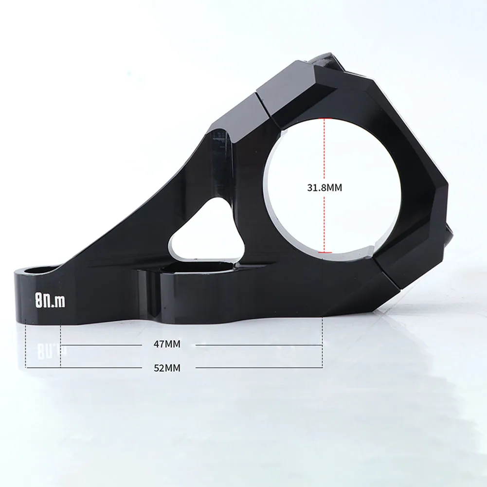 Schwarzer CNC-Direktmontagenvorbau für Doppelbrücken-Gabel 31,8 mm Lenker für DH-Mountainbike für LIGHT BEE Dirt Bike Zubehör – Detail 9