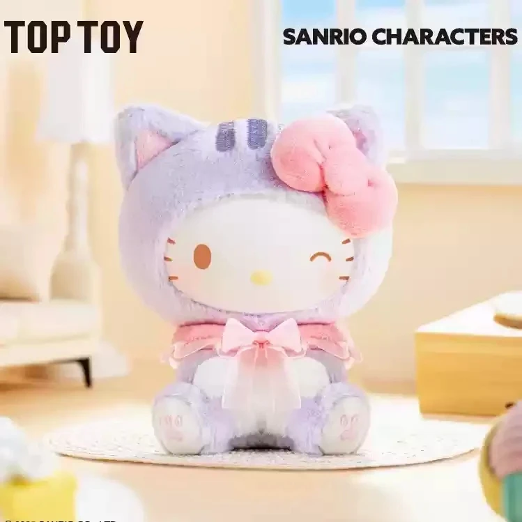

Sanrio Teenie Cutie Kitties Series Blind Box Vinyl Plush Doll Coolomi Melody Hello Kitty Pendant Keychain Gift