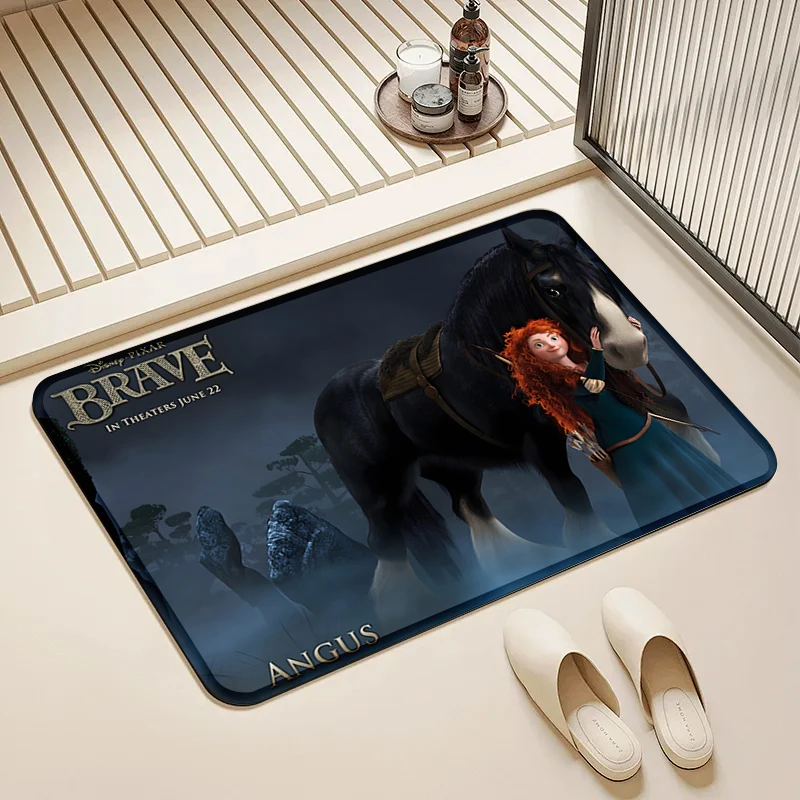 

Disney Brave Merida & Angus Door Mat Non-Slip Washable Floor Rug for Home Kids Room Bathroom Decor