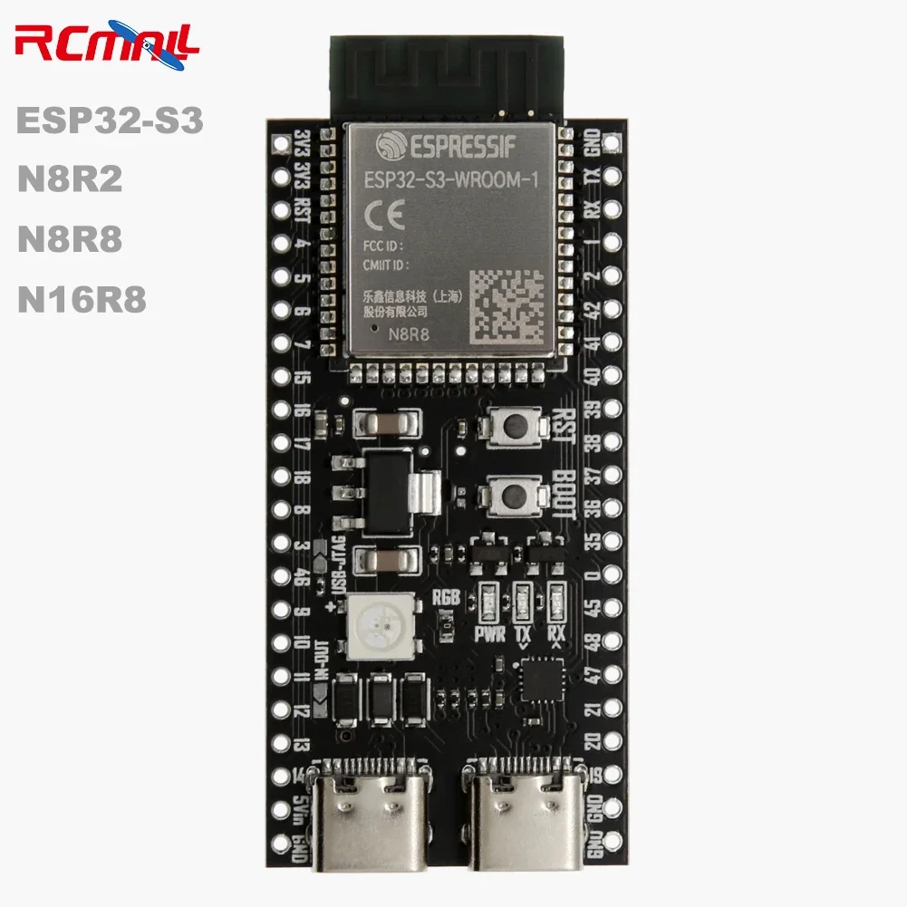 ESP32-S3-WROOM-1 Development Board N16R8 N8R6 N8R2 ESP32 Module ESP32-S3 Dual-core WiFi+BT Compatible with ESP32-S3-DevKitC-1