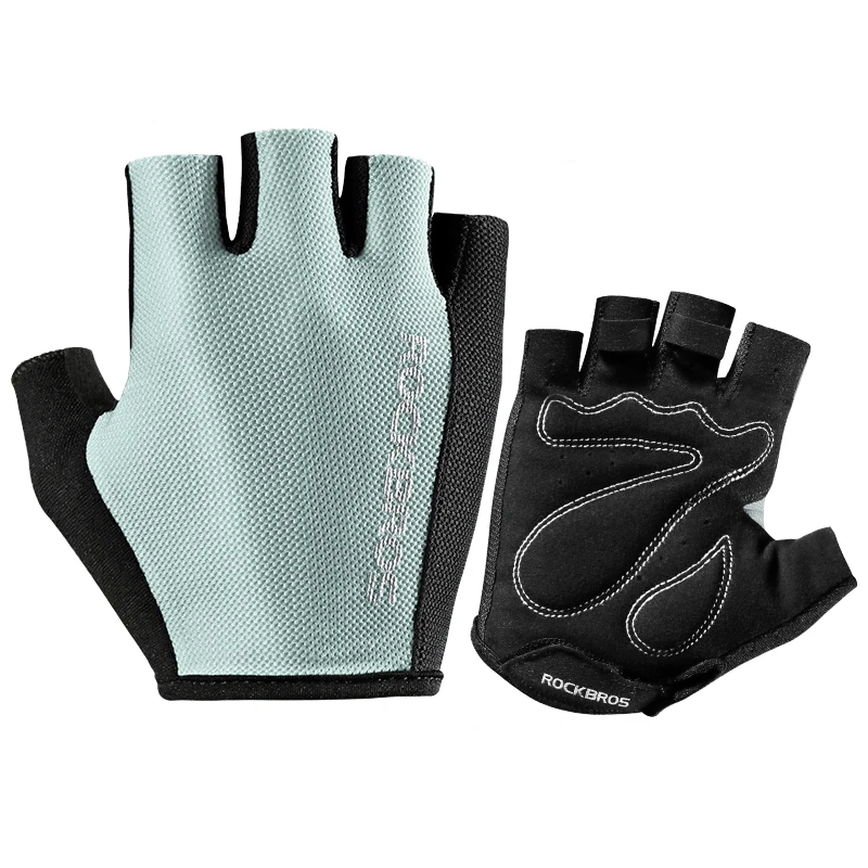 ROCKBROS Fietshandschoenen Half Vinger Zomer Ademend Antislip SBR Pad Schokbestendig MTB Wegfietshandschoenen Fietsbroek Handschoenen