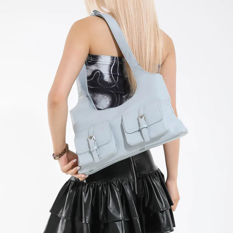 Wysokiej jakości damskie torebki ze skóry PU o dużej pojemności damskie torby na ramię dla kobiet Casual Female Tote Shopping Bag