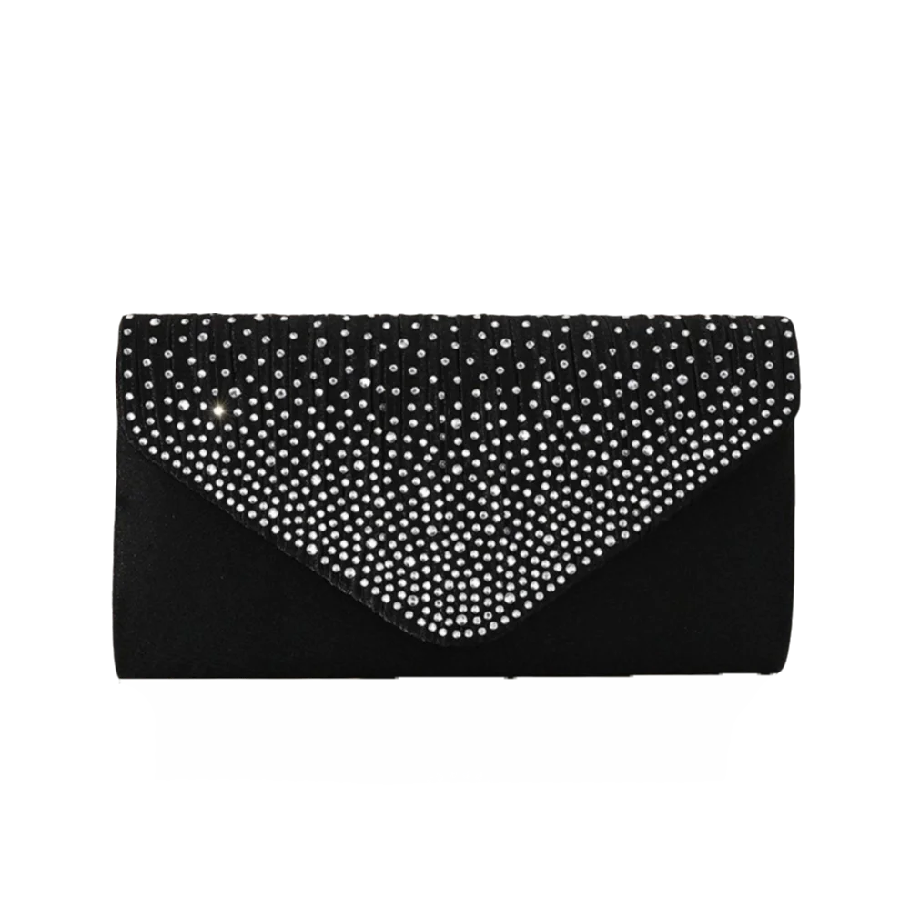 

Lightweight Rhinestone Party Banquet Bag Chain Single Shoulder Women Evening Handbag Squere Large Capacity Crossbody Bag Wedding