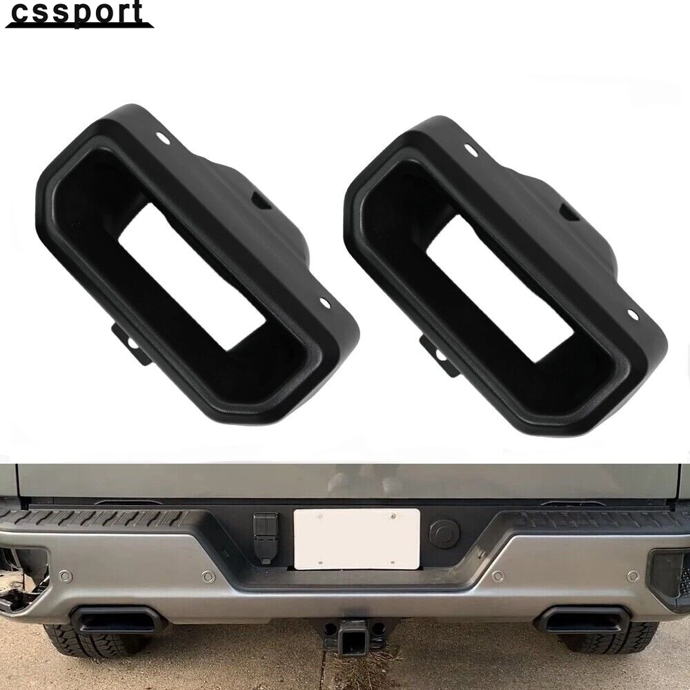 

2019-2024 Chevy Silverado / GMC Sierra Exhaust Tips / Bezels Black 84434642 84667764