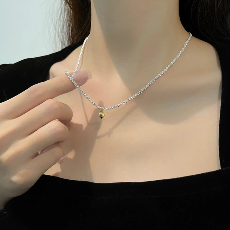 LATS 2022 New Sparkling Clavicle Chain Choker Necklace for Women Wedding Clavicle Flat Chain Necklaces Fashion Jewelry Gift