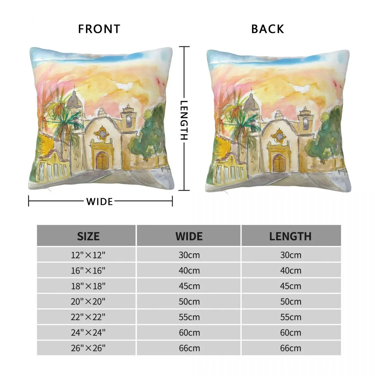 مهمة سان كارلوس بورروميو في الكرمل ساحة المخدة البوليستر الكتان المخملية الإبداعية رمي كيس وسادة غطاء وسادة السرير 18" #2