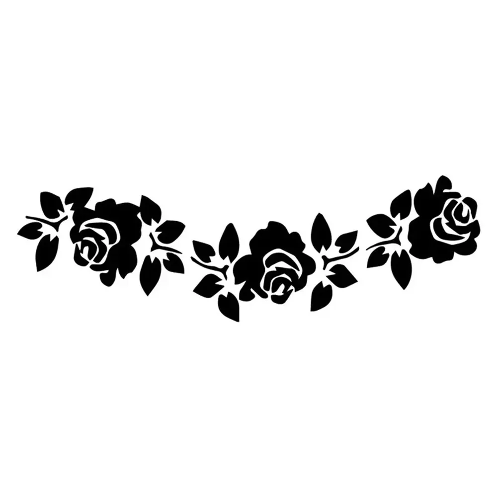 

Rose Ring Floral Design Vinyl Decal, Elegant Car Sticker for SUV Truck Van, Waterproof PVC Auto Exterior Decor