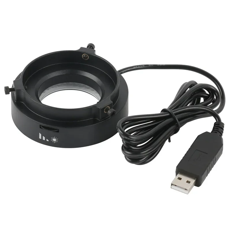 USB 72 LED Ring Light Microscope Illuminator Lamp Adjustable Focus Lamp For Monocular Binocular Trinocular Stereo Microscope