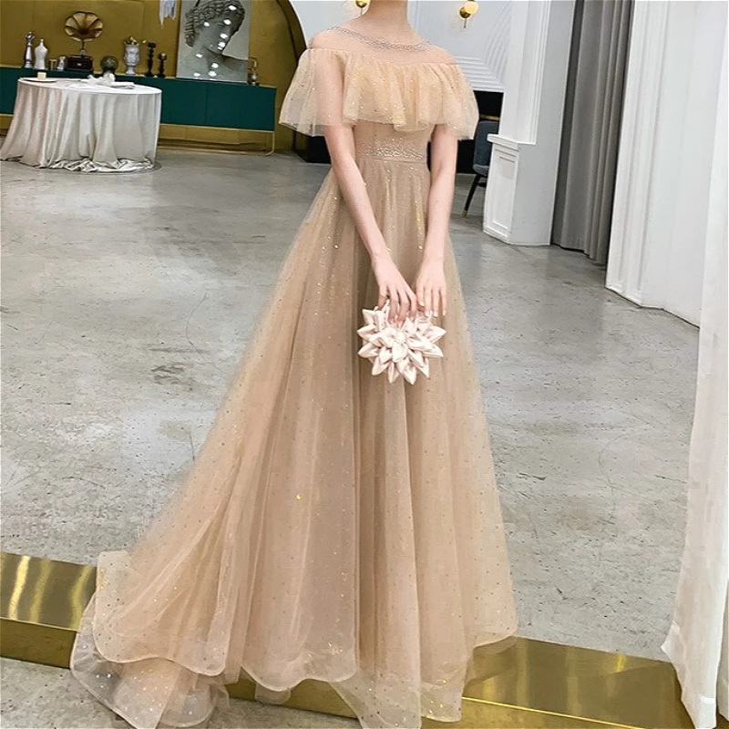 Damenkleid Bodenlange Kleider Abendkleid Vestidos Y2k Streetwear Schulterfreies Hochzeitskleid Elegantes Partykleid 2026