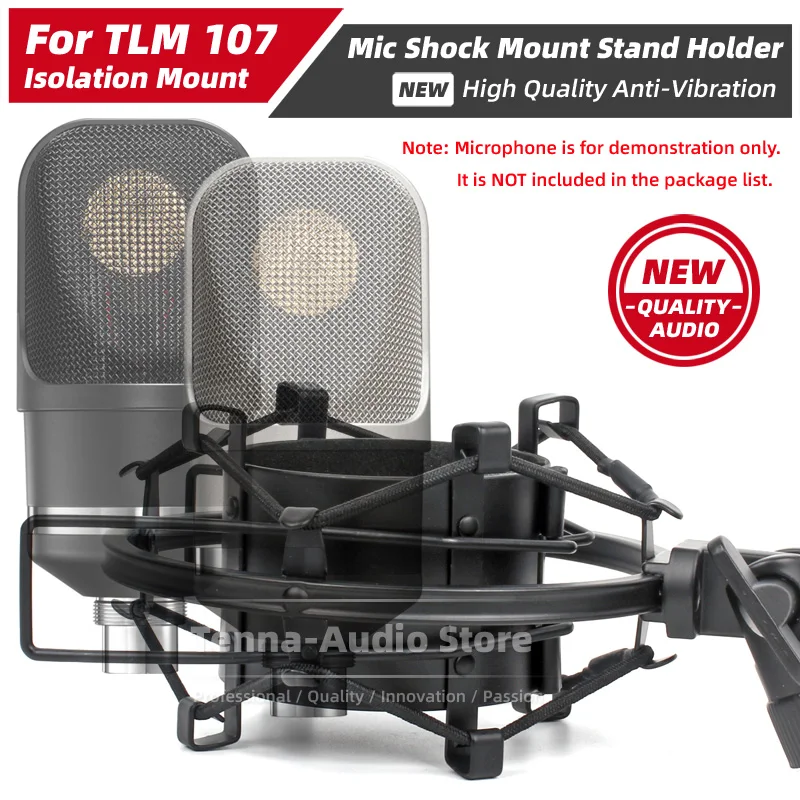 

SnapVox Compatible With Neumann TLM107 TLM 107 Isolation Mike Clip Shock Mount Suspension Microphone Mic Spider Holder Stand