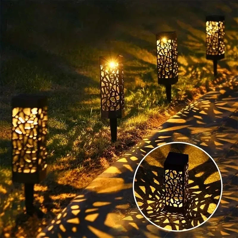 ضوء LED صغير للحديقة والمنزل يعمل بالطاقة الشمسية، مقاوم للماء، ضوء حديقة مجوف للزينة، مناسب لإضاءة المناظر الطبيعية الخارجية #1