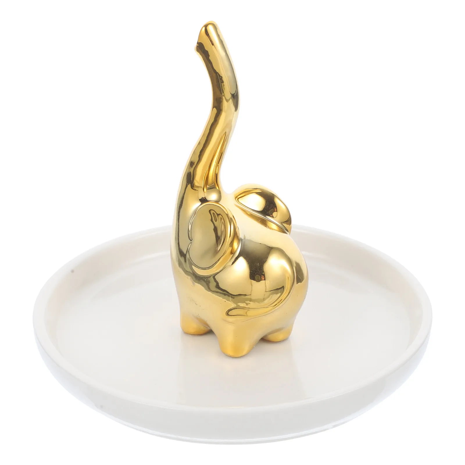 Ceramic Jewelry Display Tray Cartoon Animal Design Elegant Desktop Organizer for Rings Earrings Necklaces Trinkets Lipstick Keys