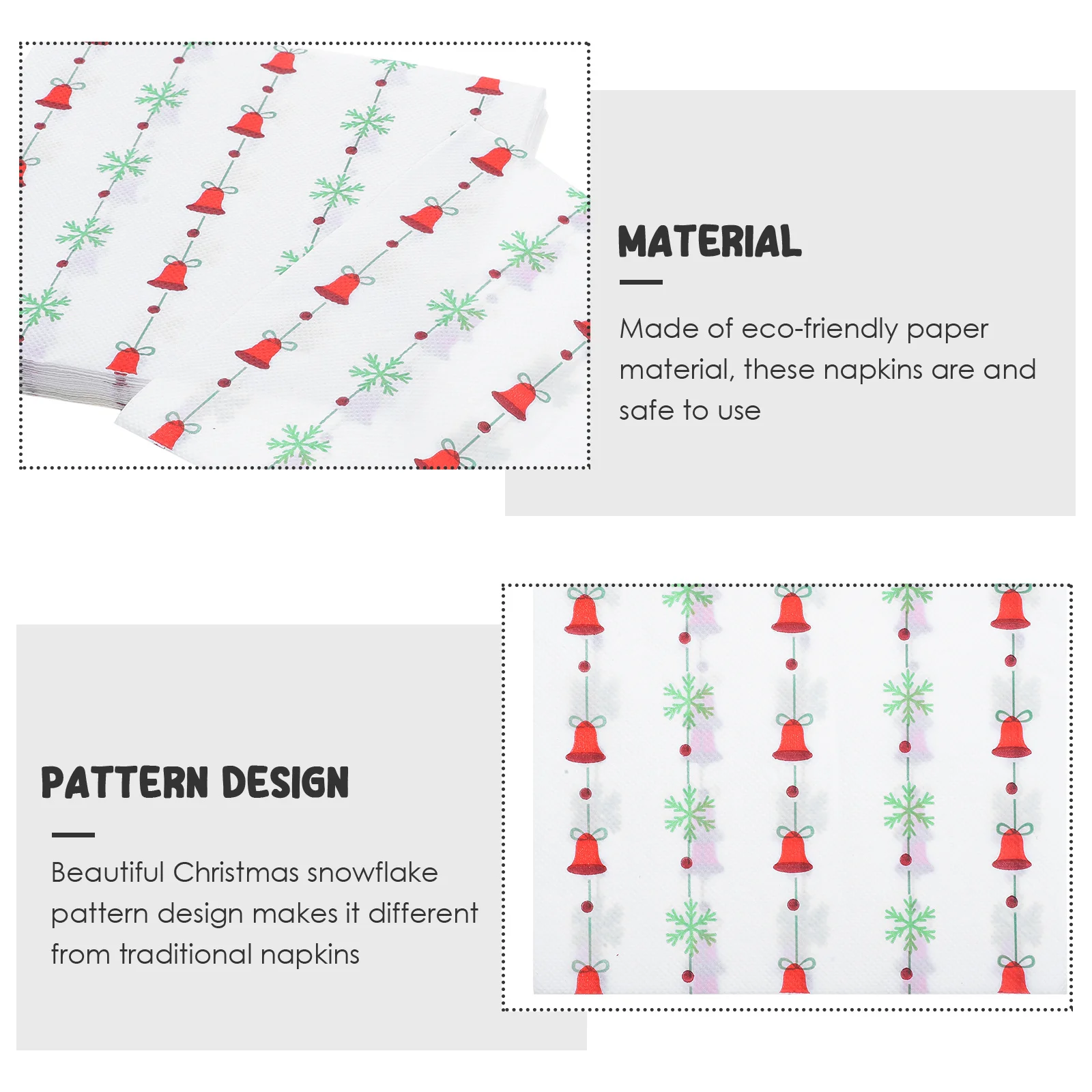 

20Pcs Printed Xmas Snowflake Napkins Paper Party Disposable Tissue Christmas Birthday Dinner Supplies Printed Christmas Napkins