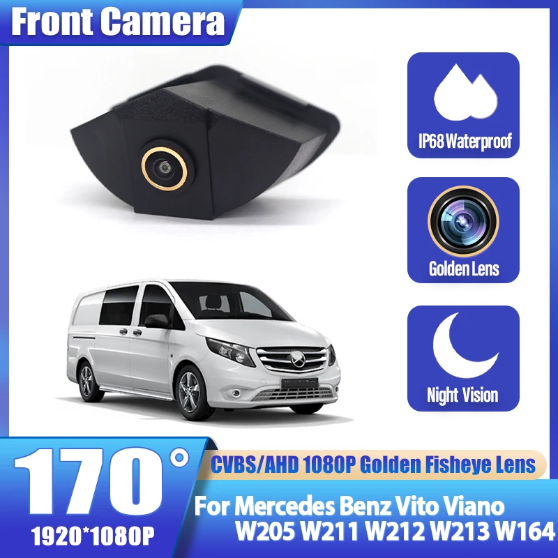 170°CCD AHD 1080P Car Logo Front Vision Camera For Mercedes Benz Vito Viano W205 W211 W212 W213 W164 W176 A B C E G GL SLK Class