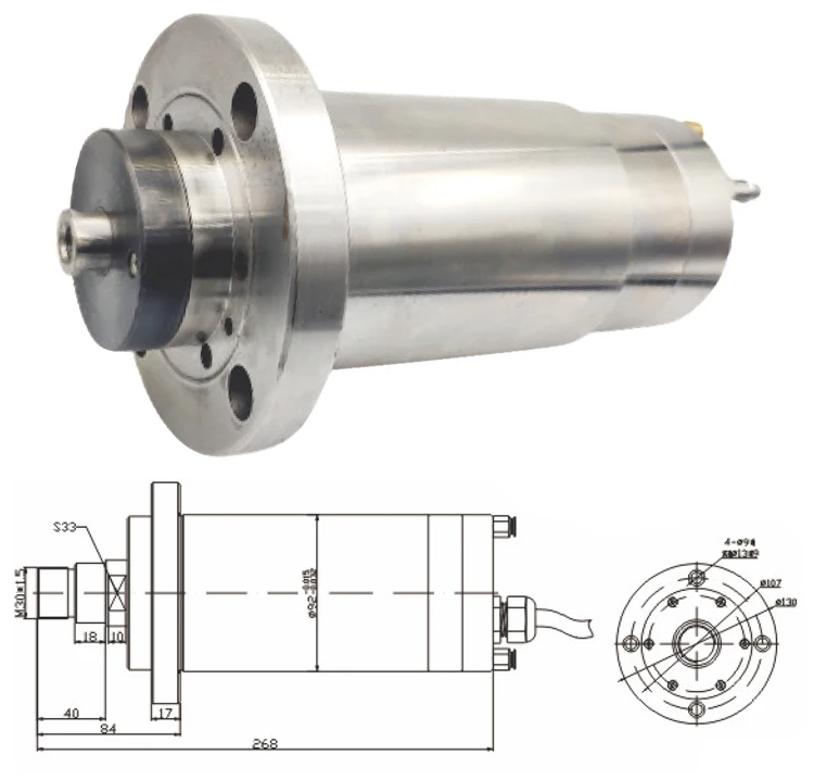 New Electric Diamond Wheel Shaft Steering Intermediate Shaft Core Components Including Motor Bearing for Propeller Shaft Working