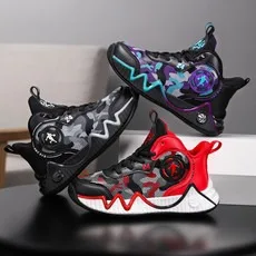 

Новые водонепроницаемые кожаные детские модные баскетбольные кроссовки и спортивная обувь на осень и зиму, детские кроссовки размер 31-37