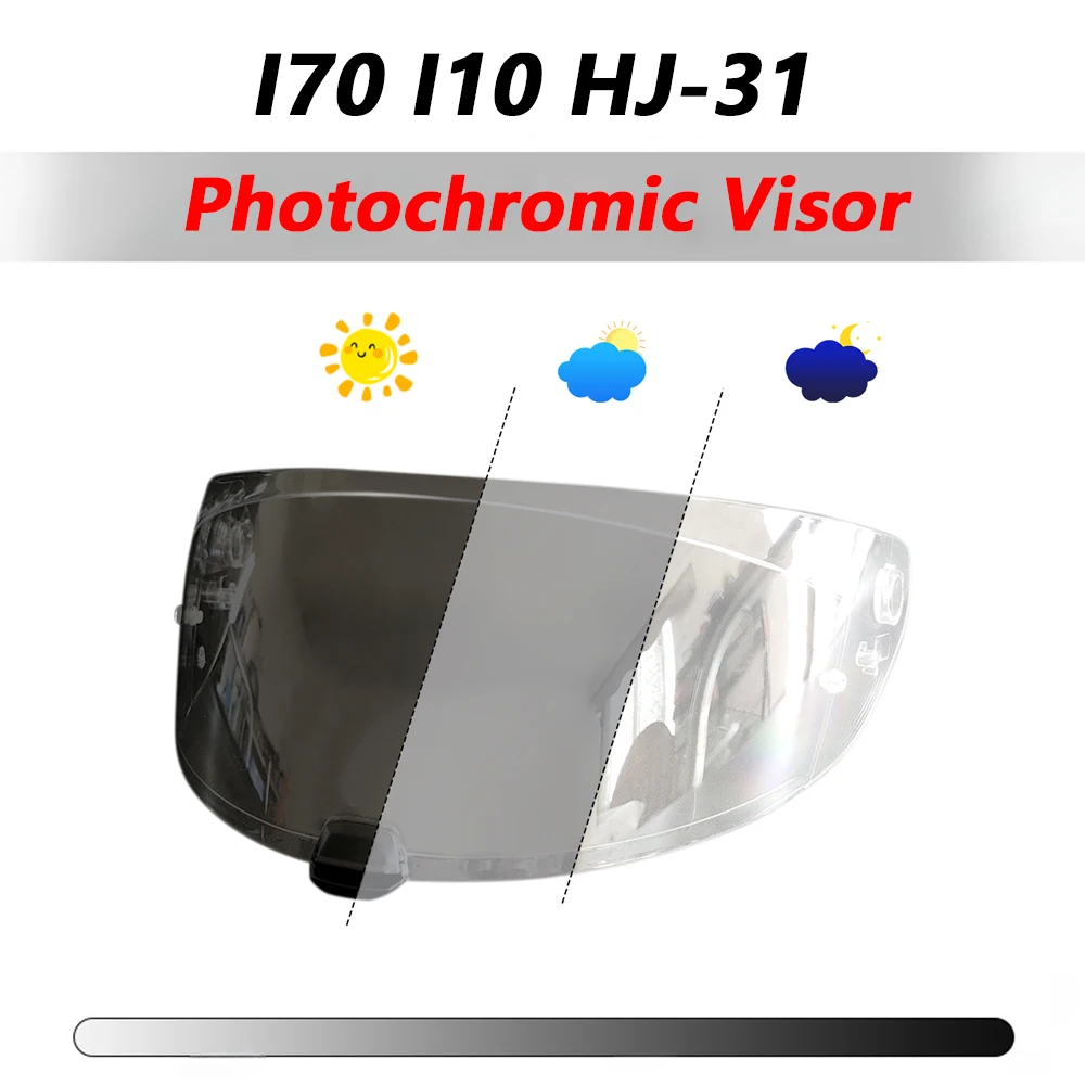 

Helmet Photochromic Visor Uv Protection Casco Moto Visera Sunshield For HJC I70 I10 HJ-31 i70 Helmet hromic lens