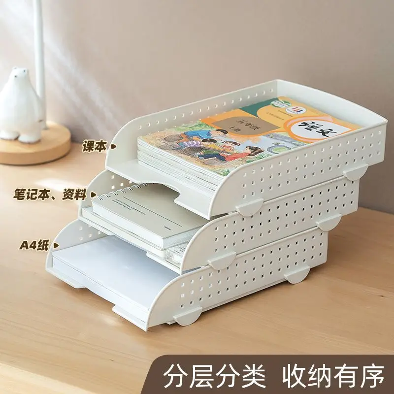 File Storage Plastic Storage Rack Office File Frame Multi-layer Desktop Folder Storage Box File Data Rack