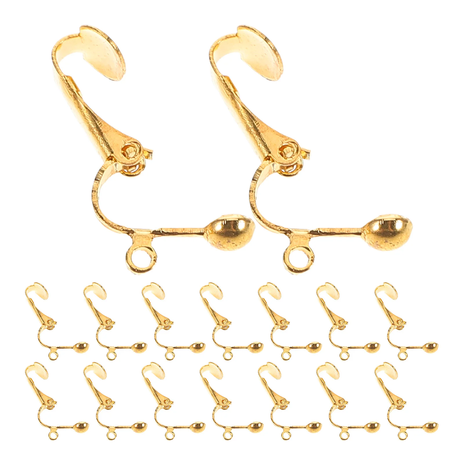 

100pcs Brass Clip On Earring Converter with Open Loop Clip On Earring Findings to Clip On Earring Adapters for DIY Jewelry Loop