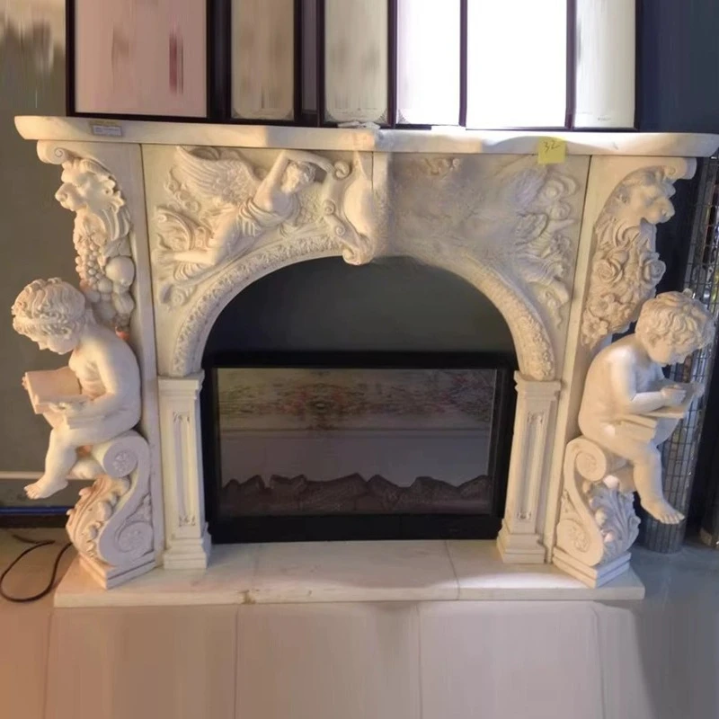 Fireplace Decorative Cabinet Fireplace Rack Fireplace Cabinet French Baroque Marble Carved Porch Decorative Cabinet